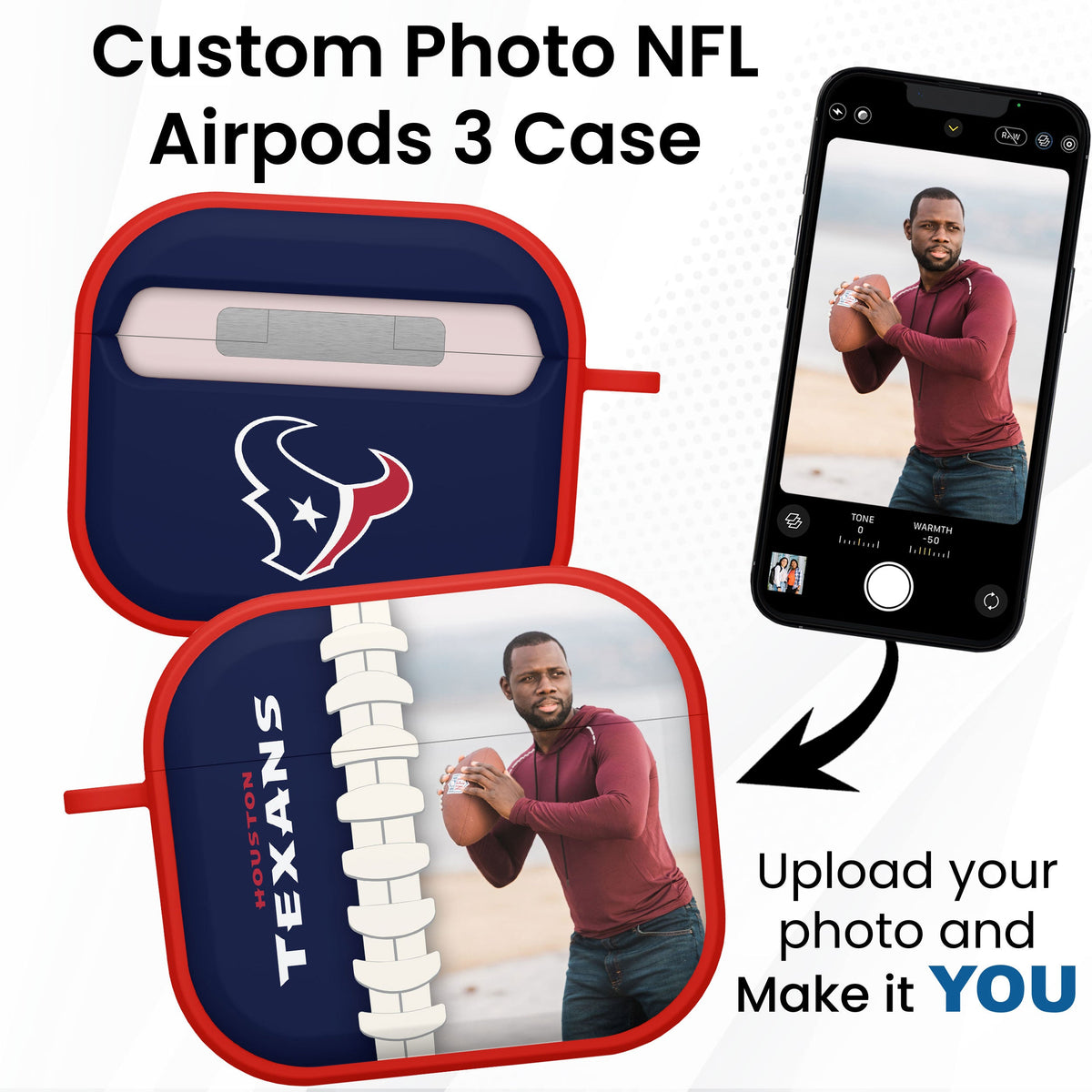 Houston Texans Custom Photo HDX Apple AirPods Gen 3 Case Cover