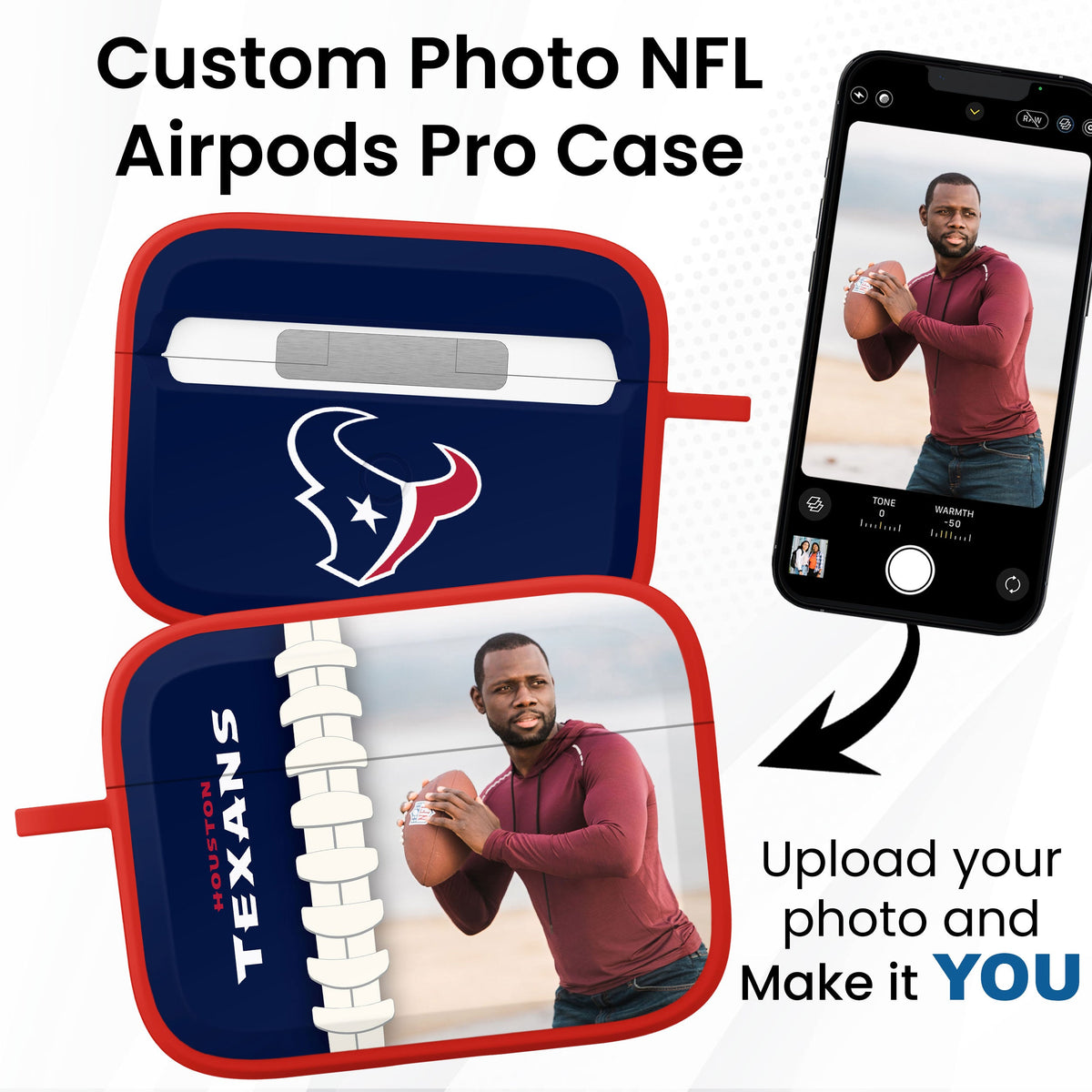 Houston Texans Custom Photo HDX Apple AirPods Pro Case Cover