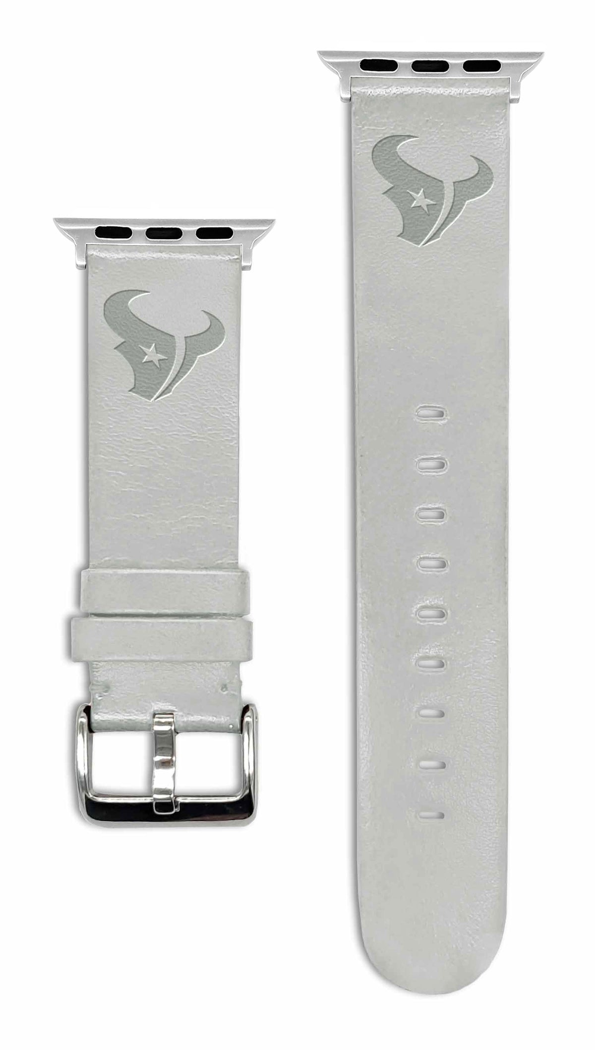 Game Time Houston Texans Apple Leather Watch Band - USA Sewn