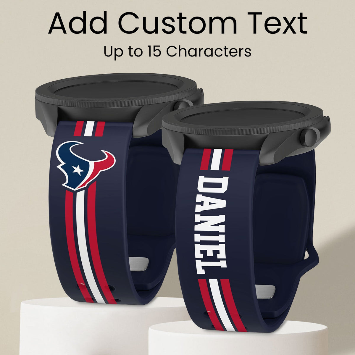 Houston Texans Custom Name HD Watch Band