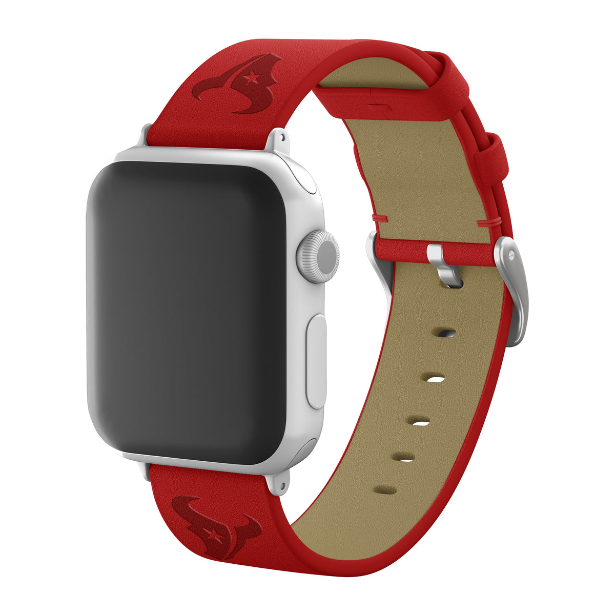 Game Time Houston Texans Apple Leather Watch Band - USA Sewn