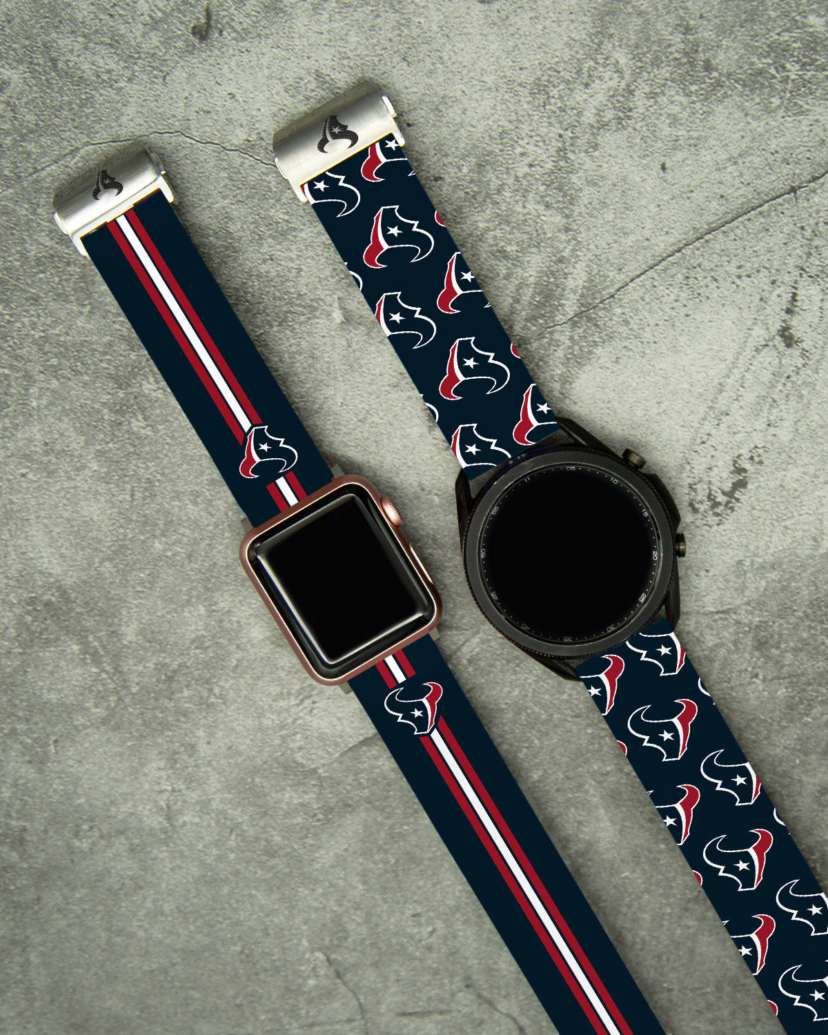 Houston Texans Full Print Watch Band With Engraved Buckle - AffinityBands
