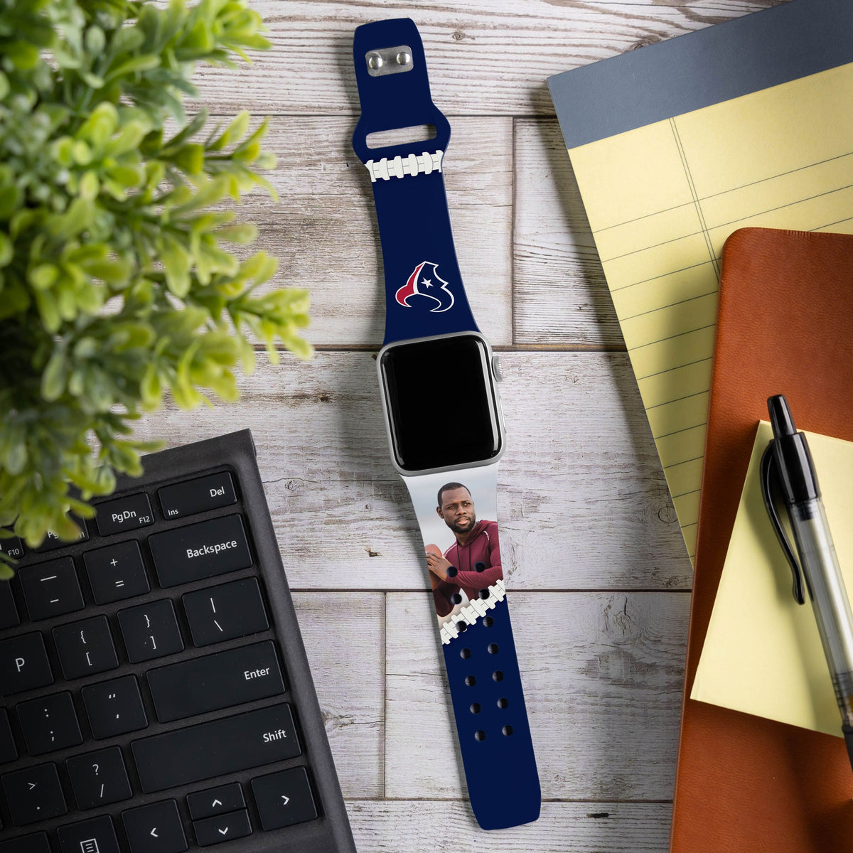 Houston Texans Custom Photo HD Apple Watch Band