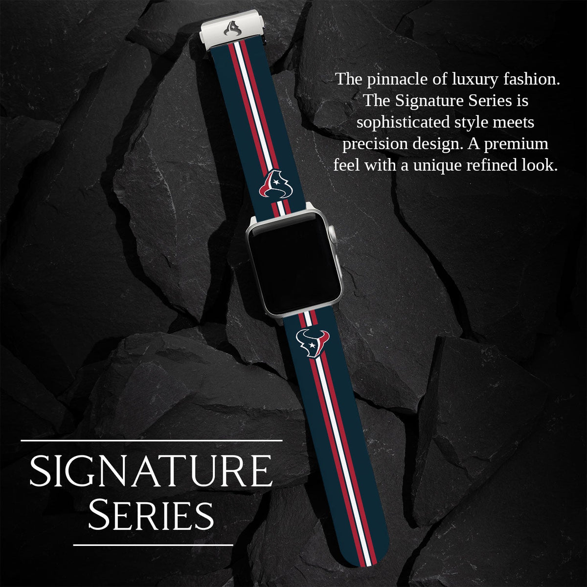 Game Time Houston Texans Signature Series Apple Watch Band With Engraved Buckle
