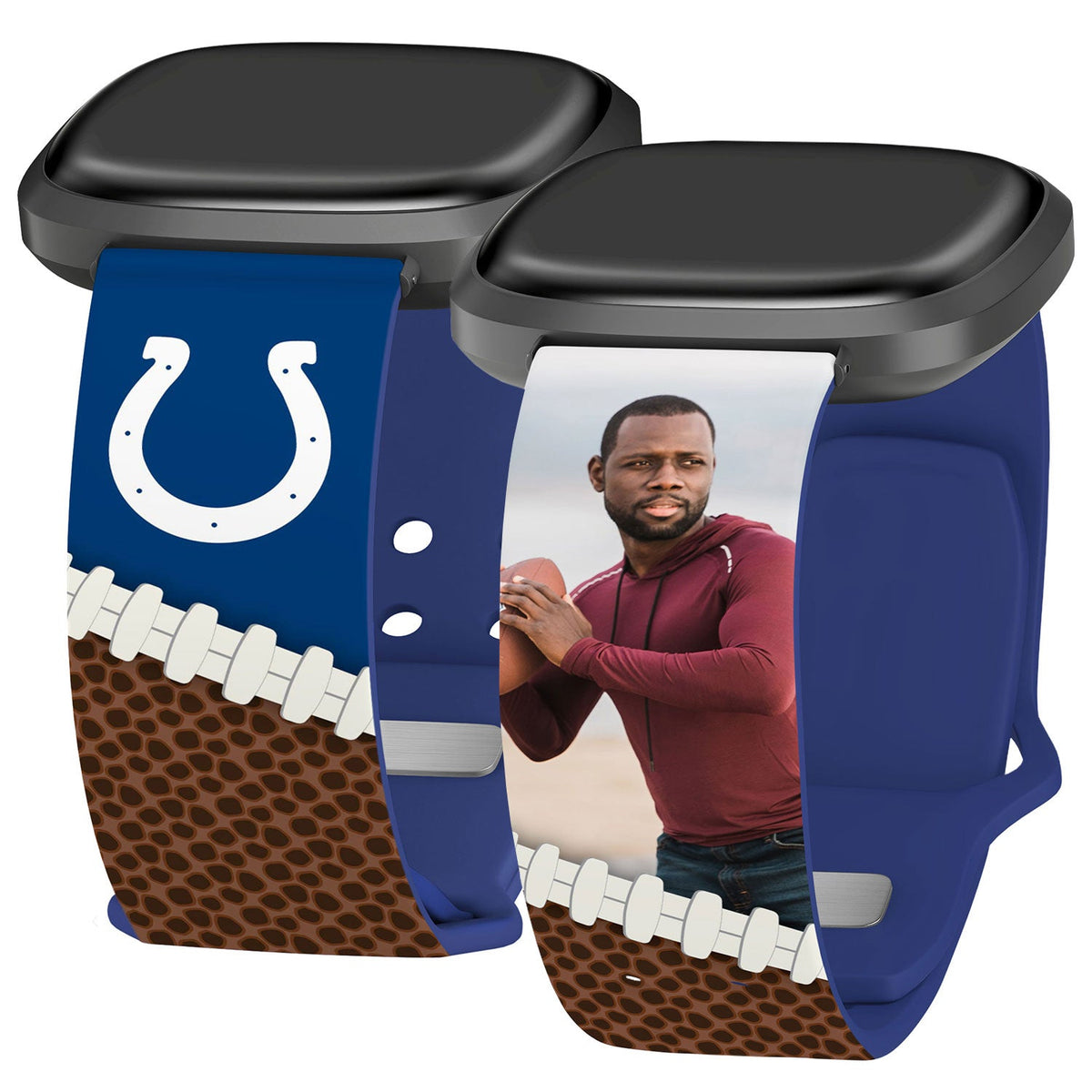 Indianapolis Colts Custom Photo HD Fitbit Versa 3 &amp; Sense Watch Band