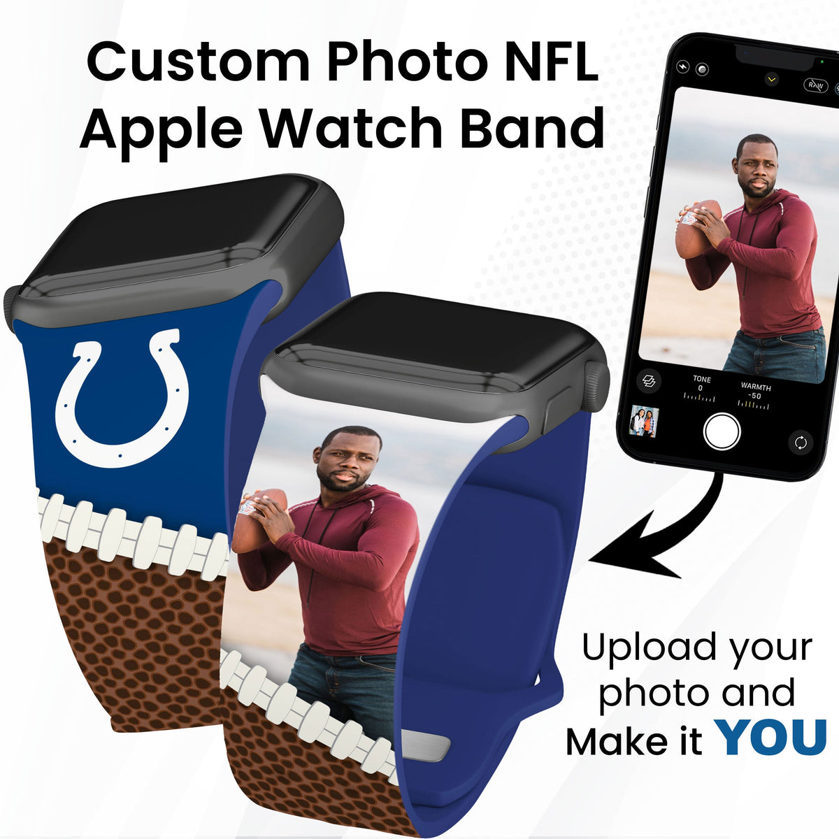 Indianapolis Colts Custom Photo HD Apple Watch Band