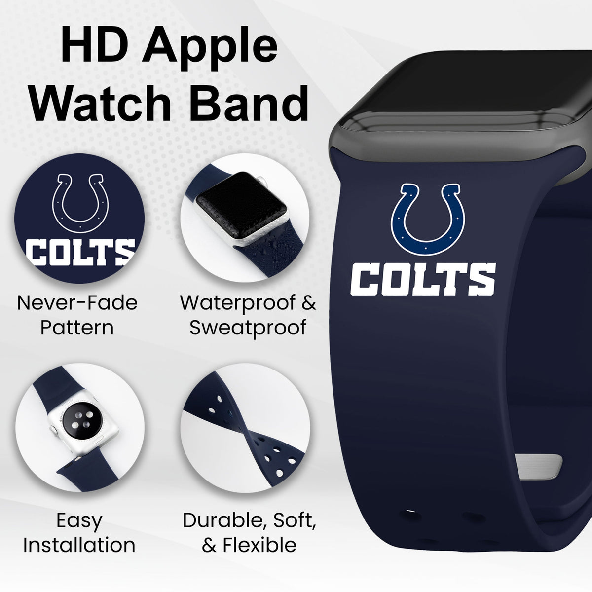 GAME TIME Indianapolis Colts HD Elite Edition Apple Watch Band
