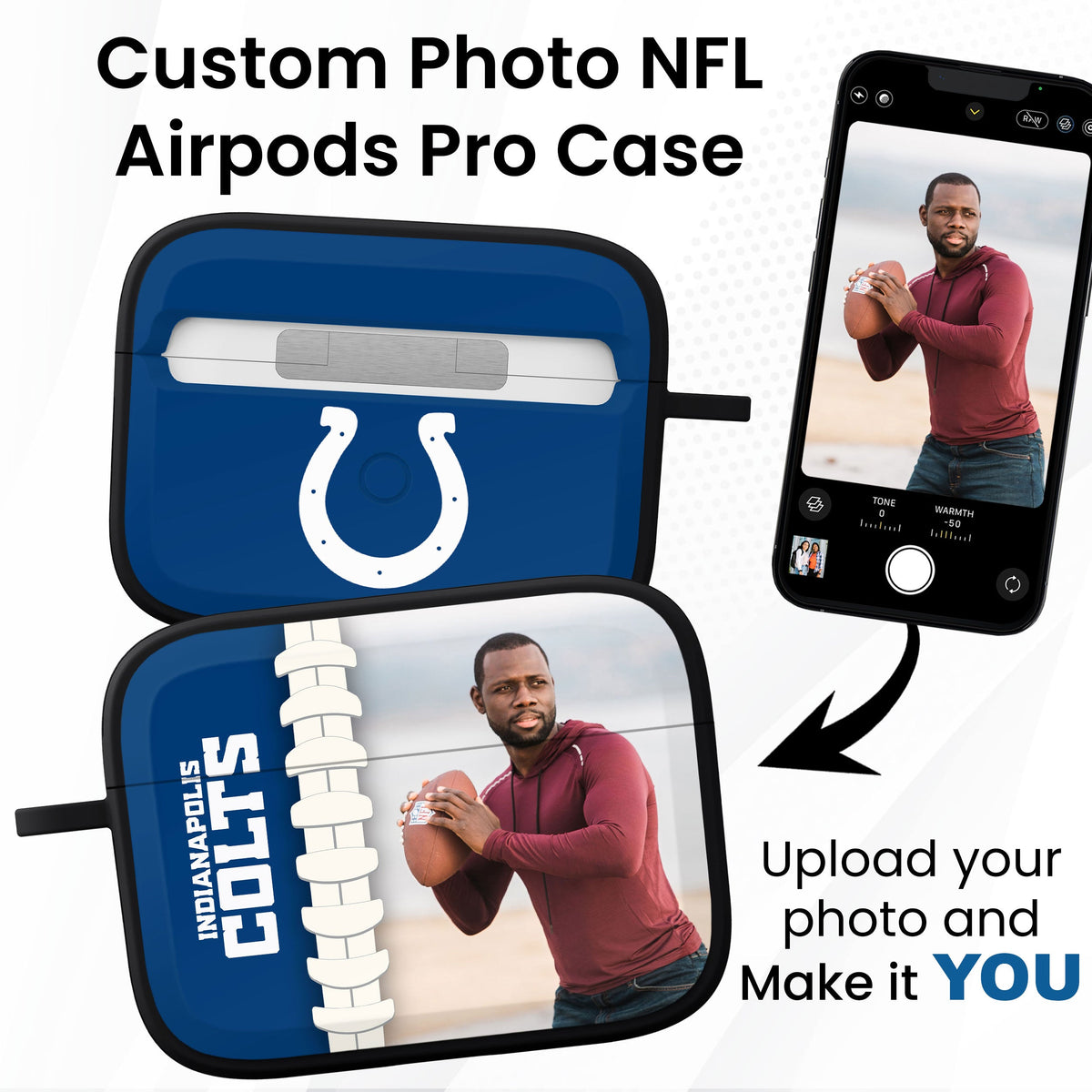 Indianapolis Colts Custom Photo HDX Apple AirPods Pro Case Cover