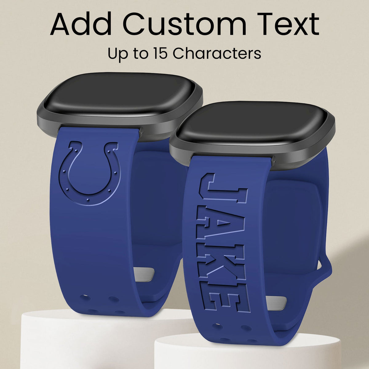 Indianapolis Colts Custom Engraved Fitbit Versa 3 and Sense Watch Band