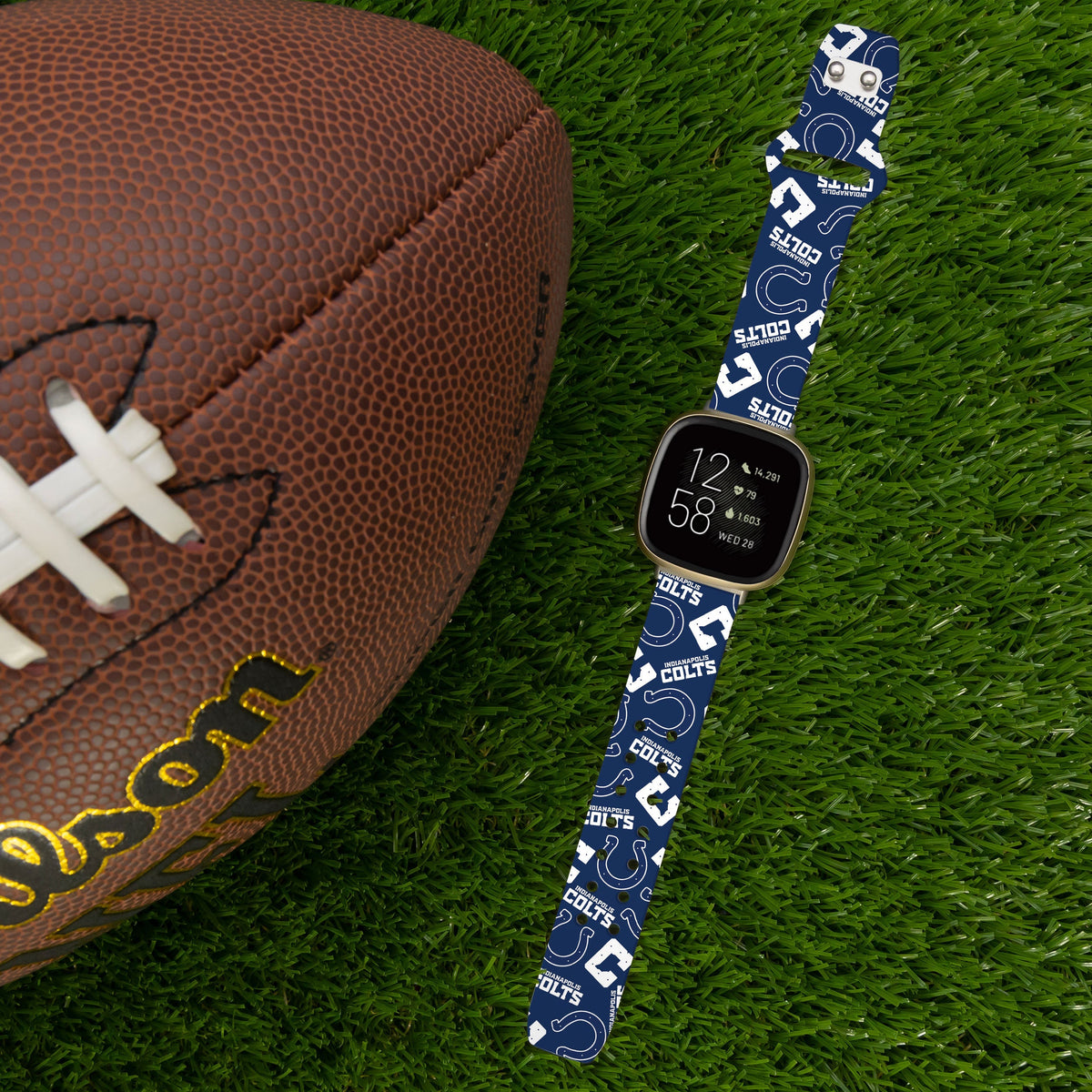 Indianapolis Colts HD Fitbit Versa 3 and Sense Watch Band