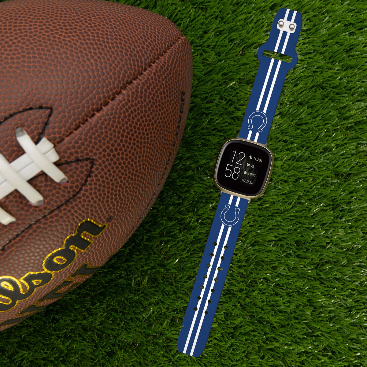 Indianapolis Colts HD Fitbit Versa 3 and Sense Watch Band
