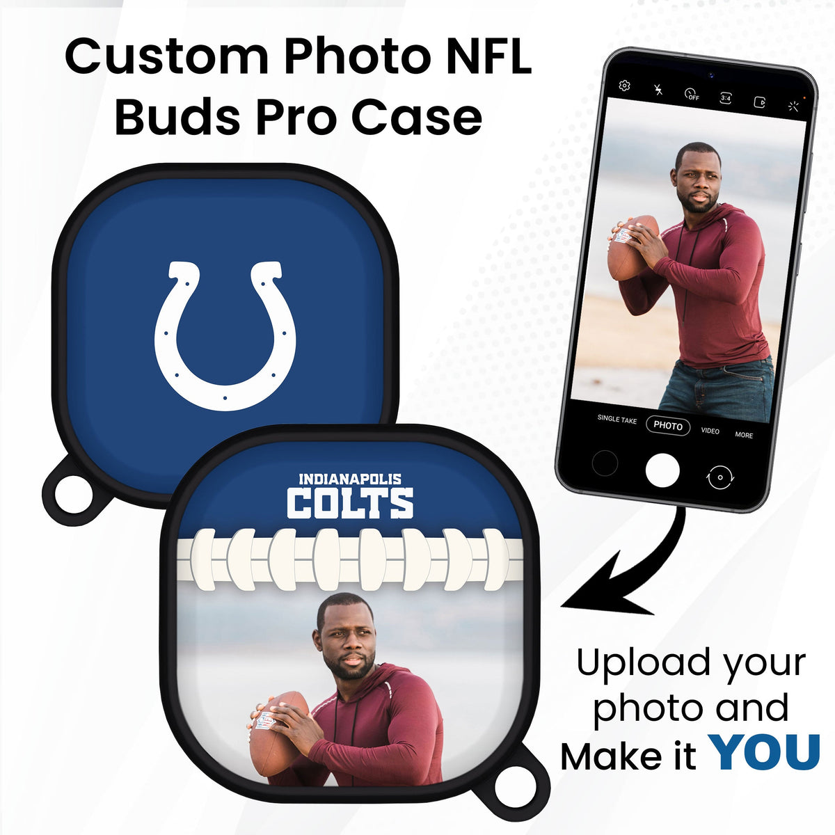 Indianapolis Colts Custom Photo HDX Samsung Galaxy Buds Pro Case Cover