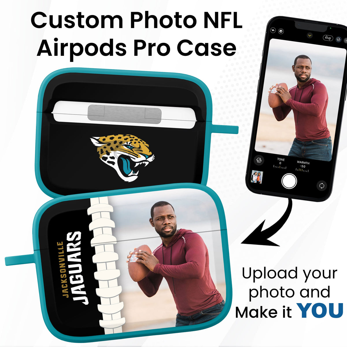 Jacksonville Jaguars Custom Photo HDX Apple AirPods Pro Case Cover