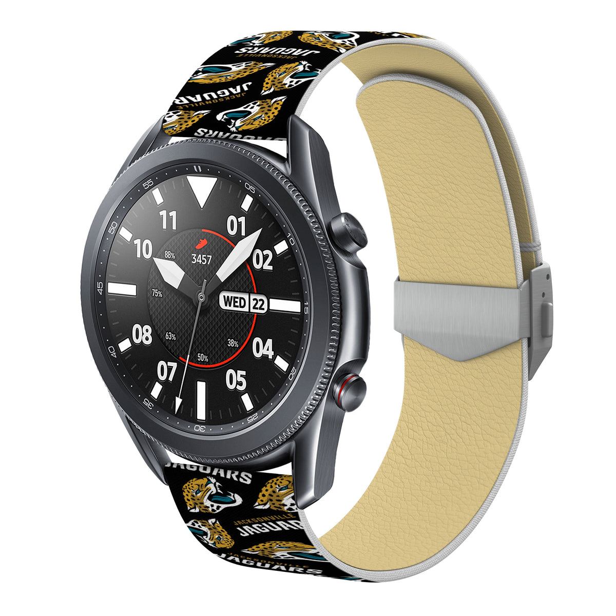 Jacksonville Jaguars Full Print Quick Change Watch Band With Engraved Buckle - AffinityBands