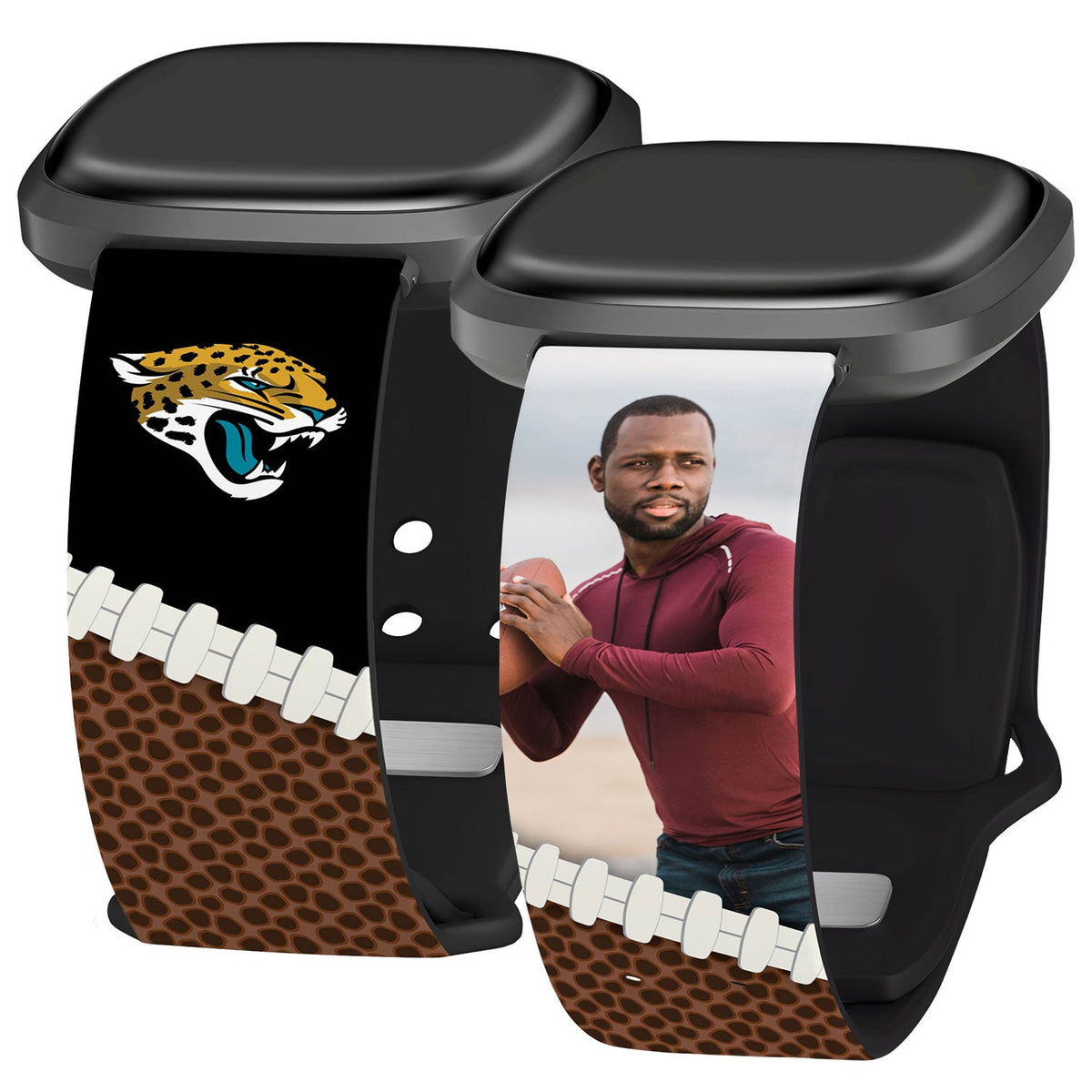 Jacksonville Jaguars Custom Photo HD Fitbit Versa 3 &amp; Sense Watch Band