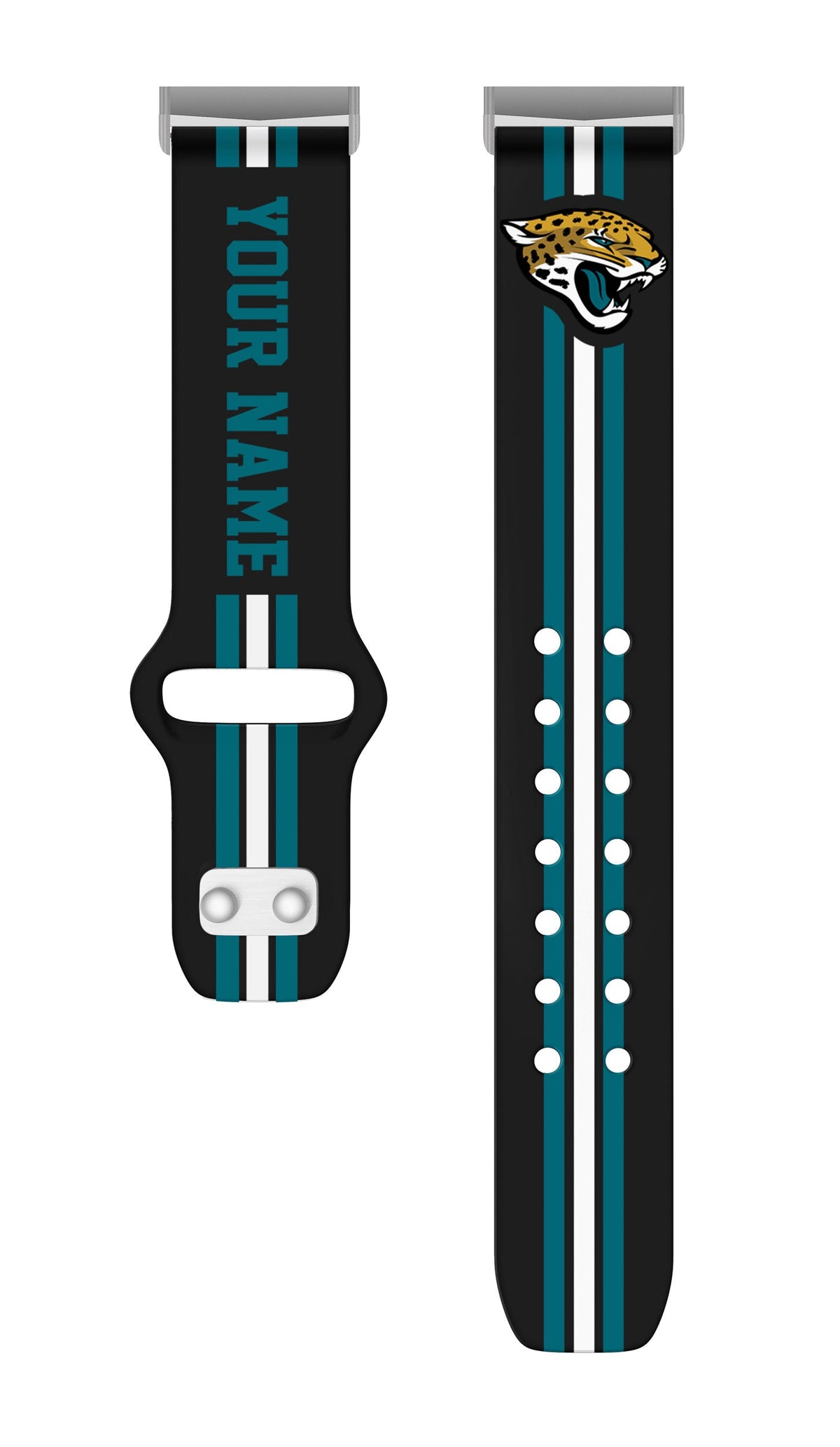 Jacksonville Jaguars Custom Name HD Fitbit Versa 3 and Sense Watch Band