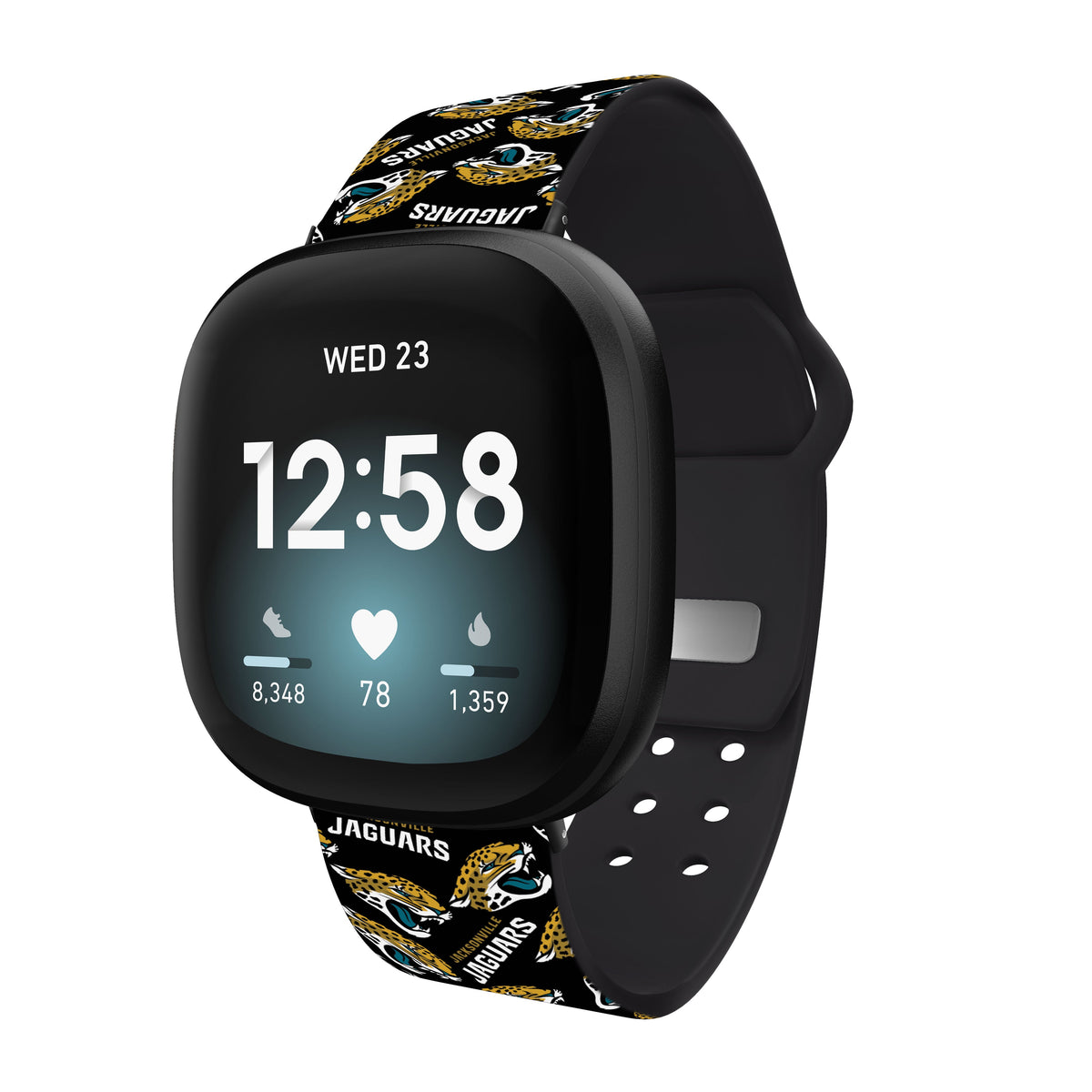 Jacksonville Jaguars HD Fitbit Versa 3 and Sense Watch Band