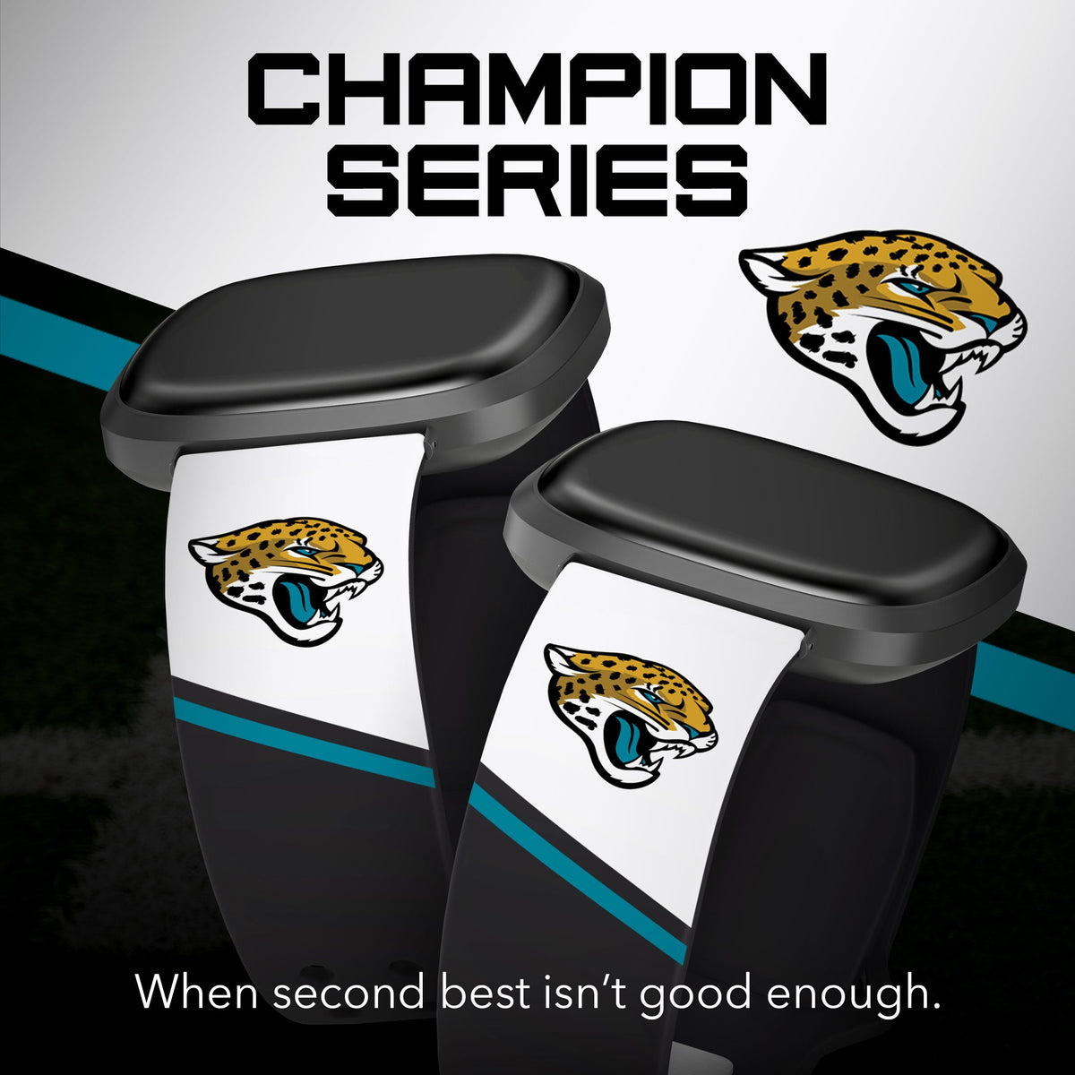Jacksonville Jaguars HD Champion Series Fitbit Versa 3 &amp; Sense Watch Band