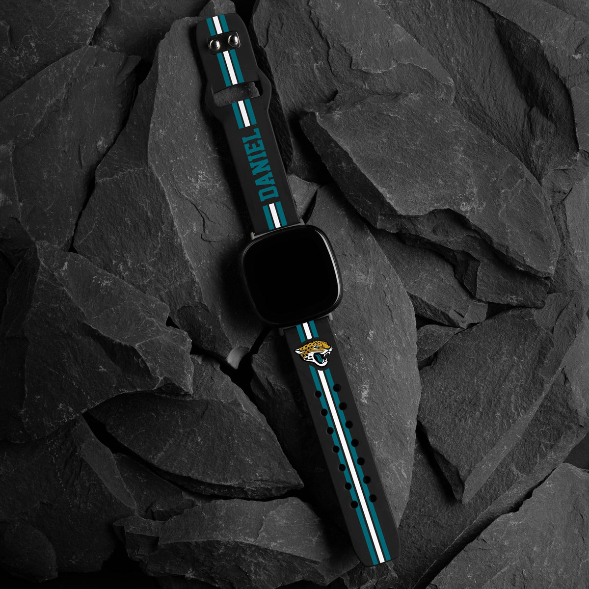 Jacksonville Jaguars Custom Name HD Fitbit Versa 3 and Sense Watch Band