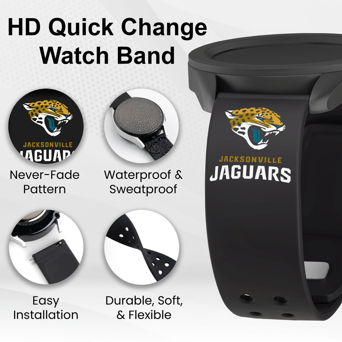 GAME TIME Jacksonville Jaguars HD Elite Edition Samsung Galaxy Watch Band