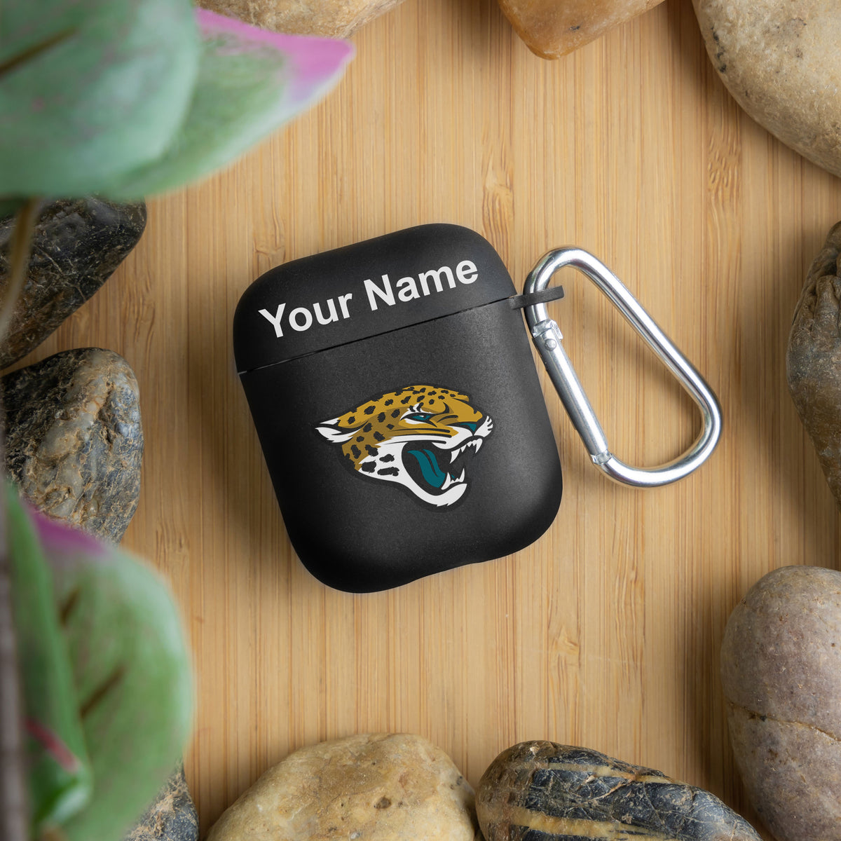 Jacksonville Jaguars Custom Name HD Apple AirPods Gen 1 &amp; 2 Case Cover (Black)