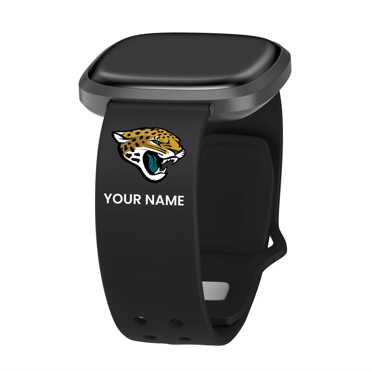 GAME TIME Jacksonville Jaguars Custom Name HD FitBit Versa 3 &amp; Sense Watch Band