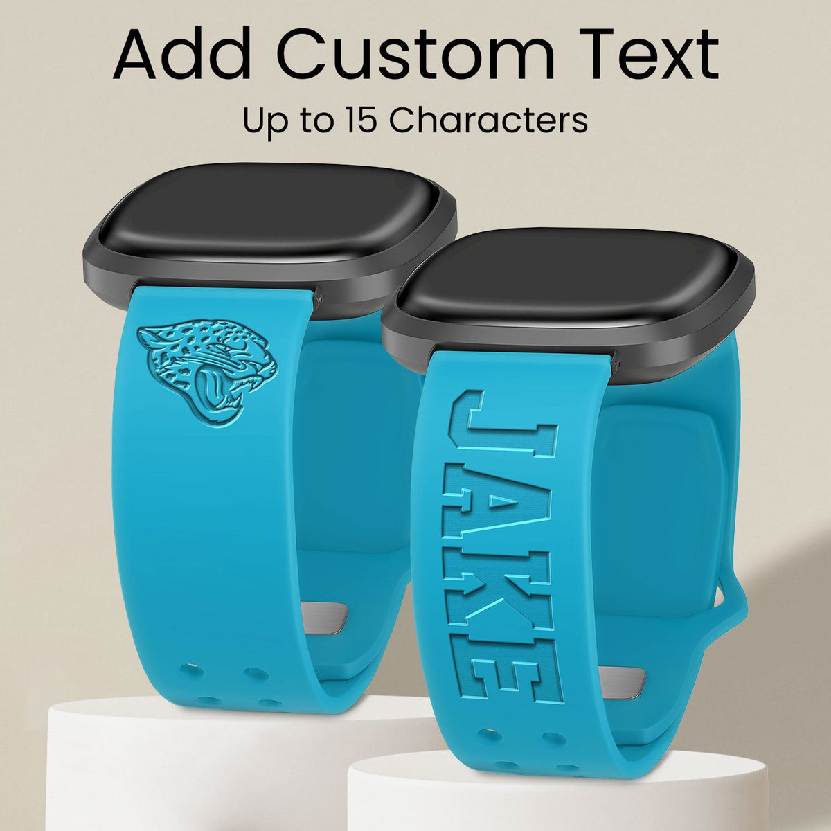Jacksonville Jaguars Custom Engraved Fitbit Versa 3 and Sense Watch Band
