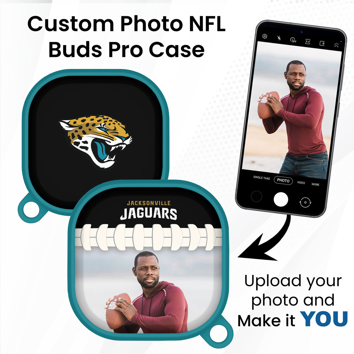 Jacksonville Jaguars Custom Photo HDX Samsung Galaxy Buds Pro Case Cover