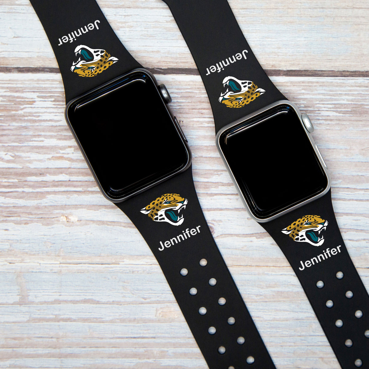 Jacksonville Jaguars Custom Name HD Apple Watch Band