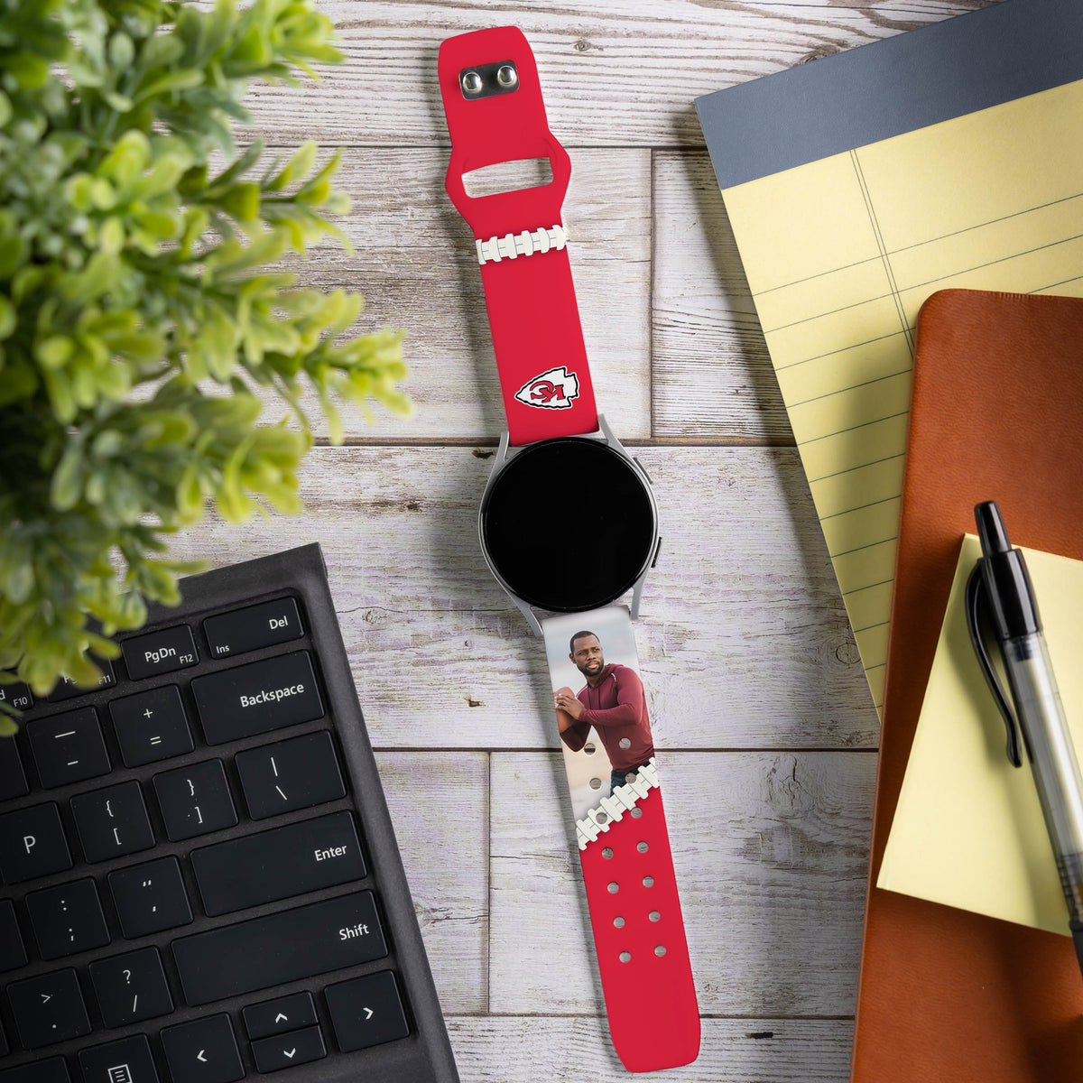Kansas City Chiefs Custom Photo HD Samsung Galaxy Watch Band