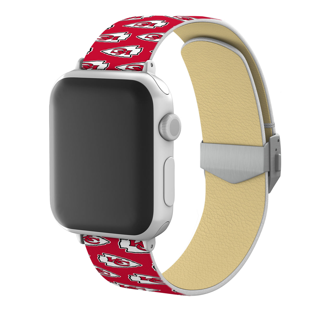 Kansas City Chiefs Full Print Watch Band With Engraved Buckle - AffinityBands