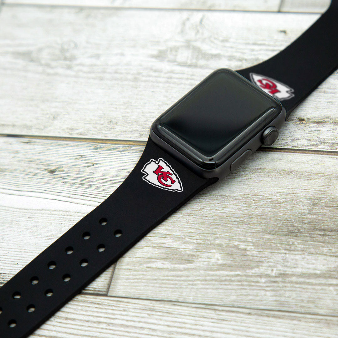 Kansas City Chiefs Silicone Apple Watch Band - Game Time