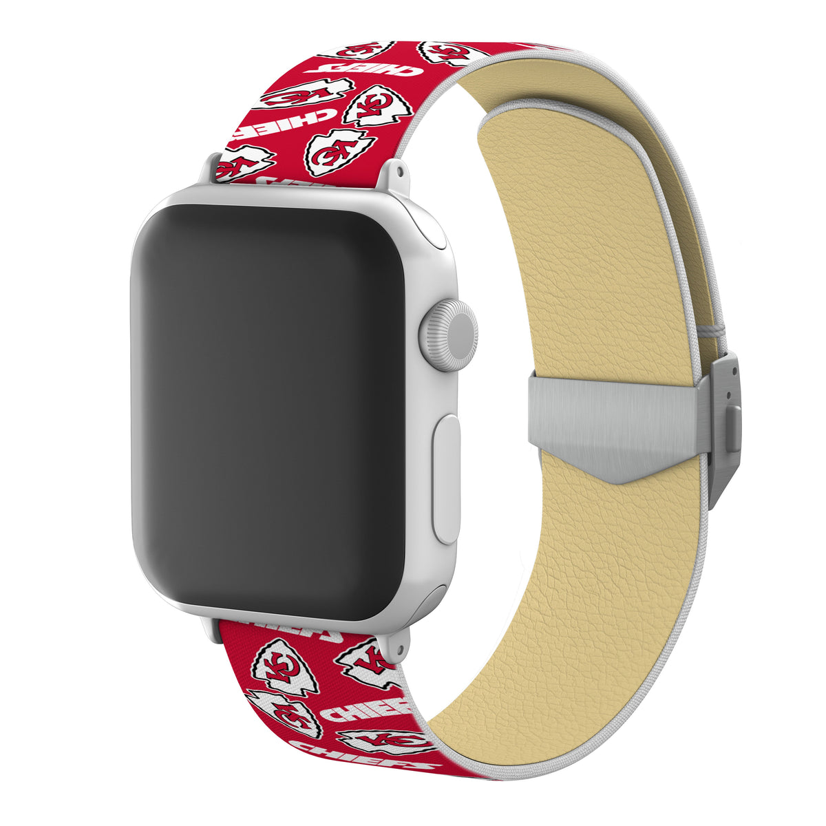 Kansas City Chiefs Full Print Watch Band With Engraved Buckle - AffinityBands