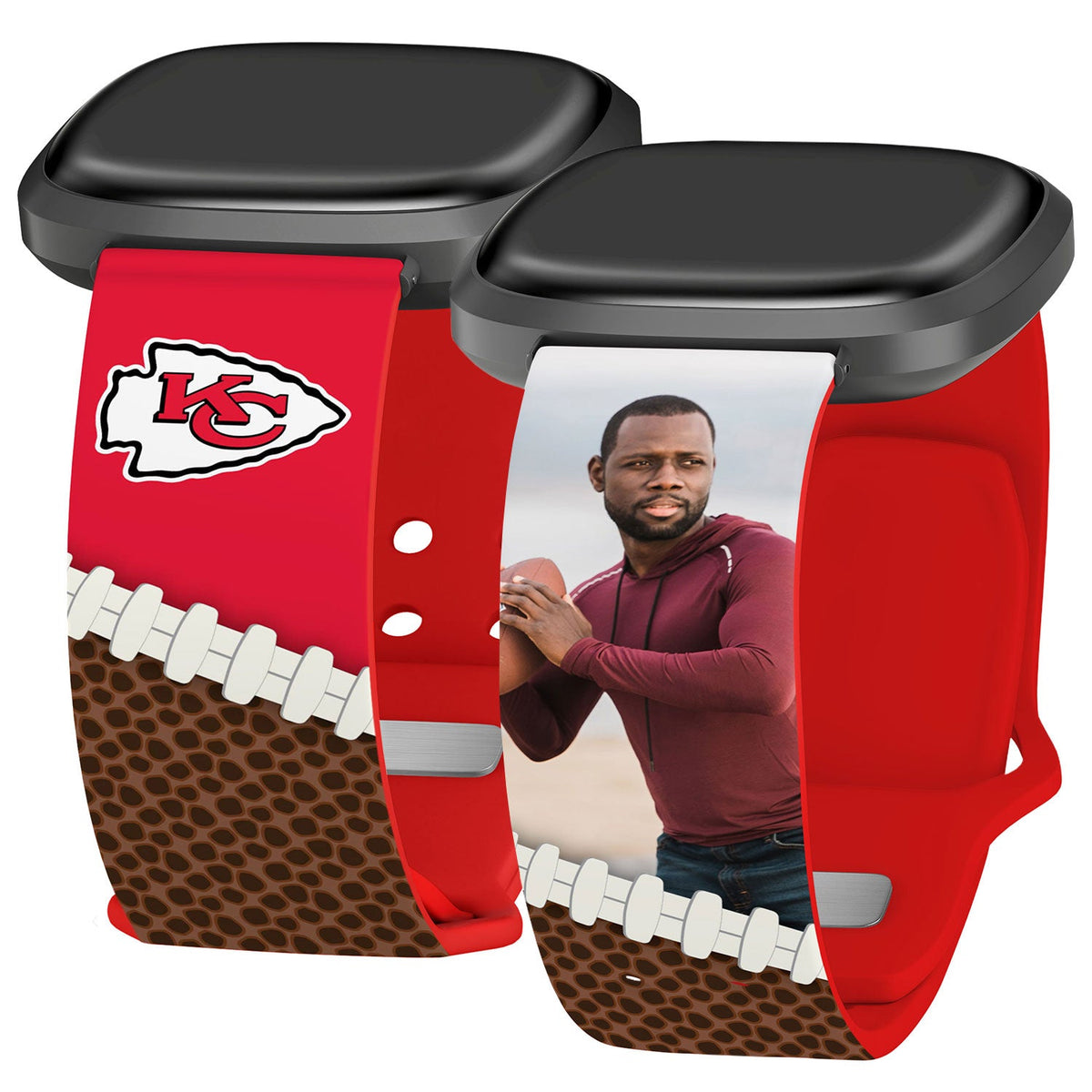 Kansas City Chiefs Custom Photo HD Fitbit Versa 3 &amp; Sense Watch Band