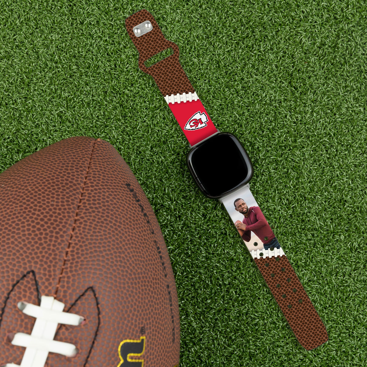 Kansas City Chiefs Custom Photo HD Fitbit Versa 3 &amp; Sense Watch Band