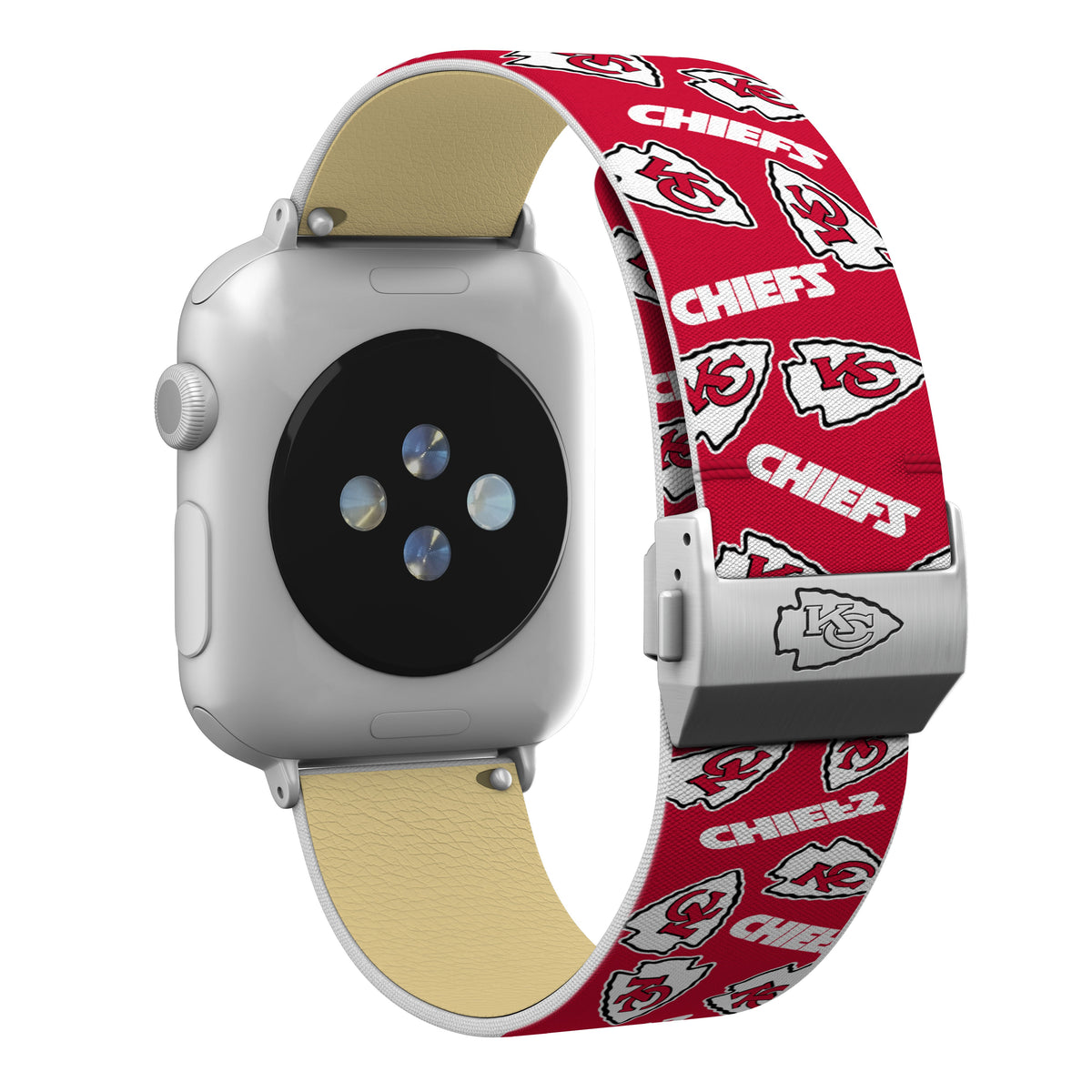 Kansas City Chiefs Full Print Watch Band With Engraved Buckle - AffinityBands