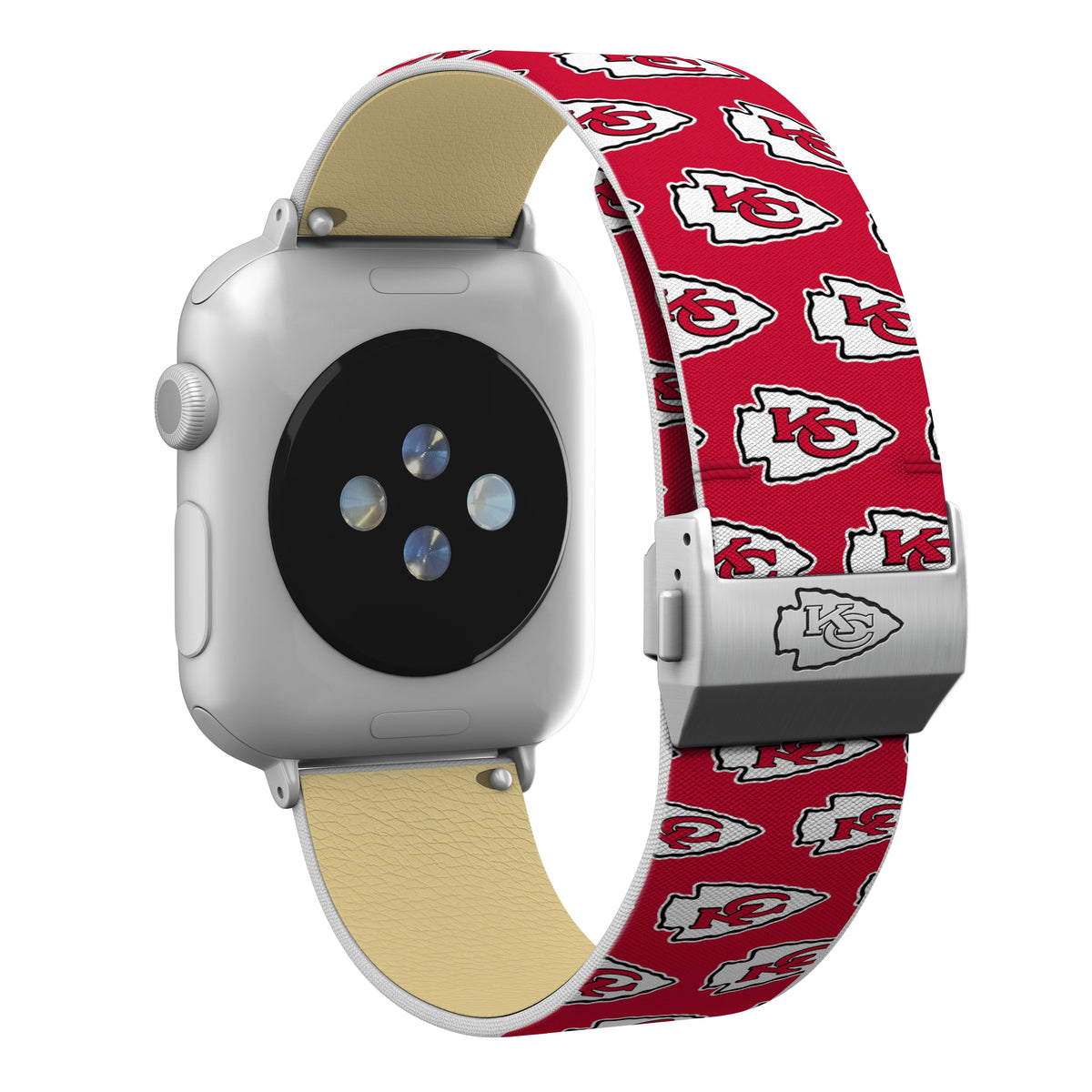 Kansas City Chiefs Full Print Watch Band With Engraved Buckle - AffinityBands