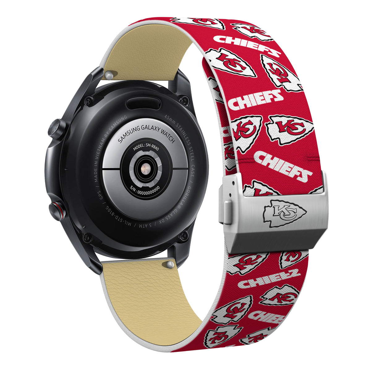 Kansas City Chiefs Full Print Quick Change Watch Band With Engraved Buckle - AffinityBands