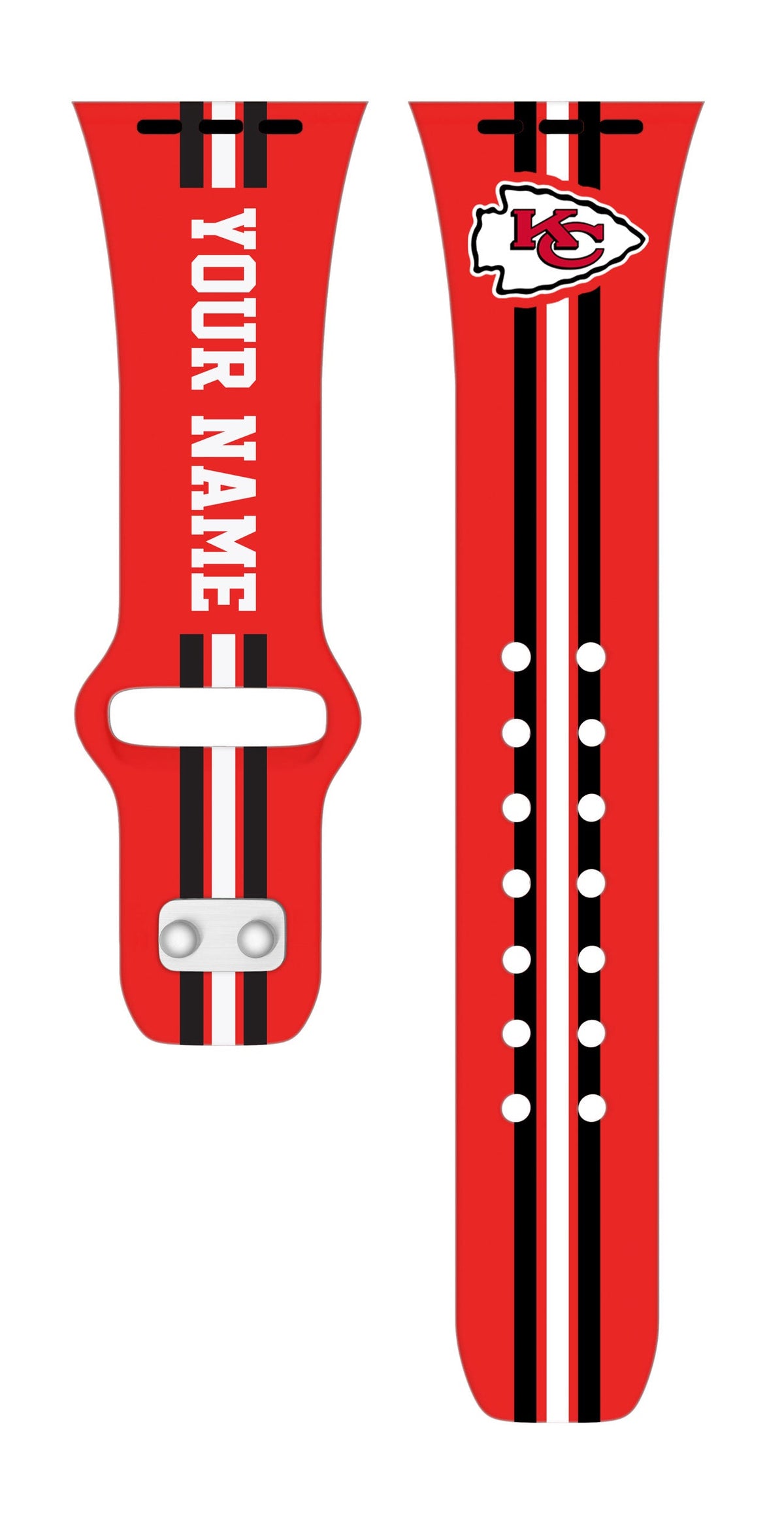 Kansas City Chiefs Custom Name HD Apple Watch Band