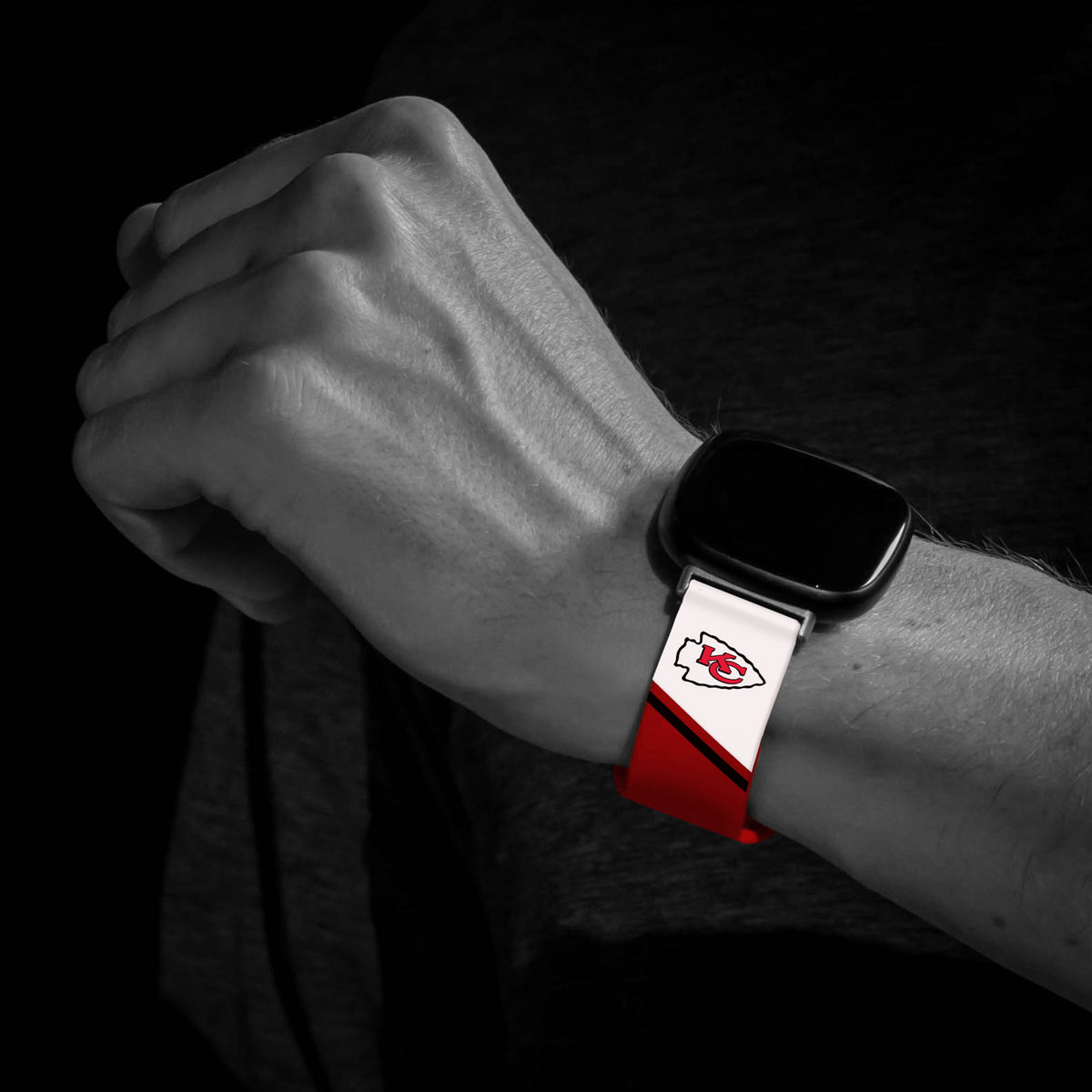 Kansas City Chiefs HD Champion Series Fitbit Versa 3 &amp; Sense Watch Band