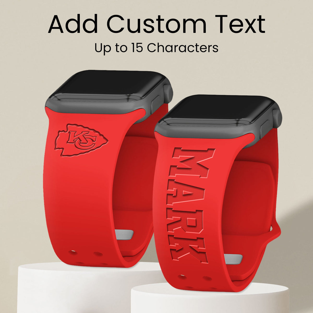 Kansas City Chiefs Custom Engraved Apple Watch Band