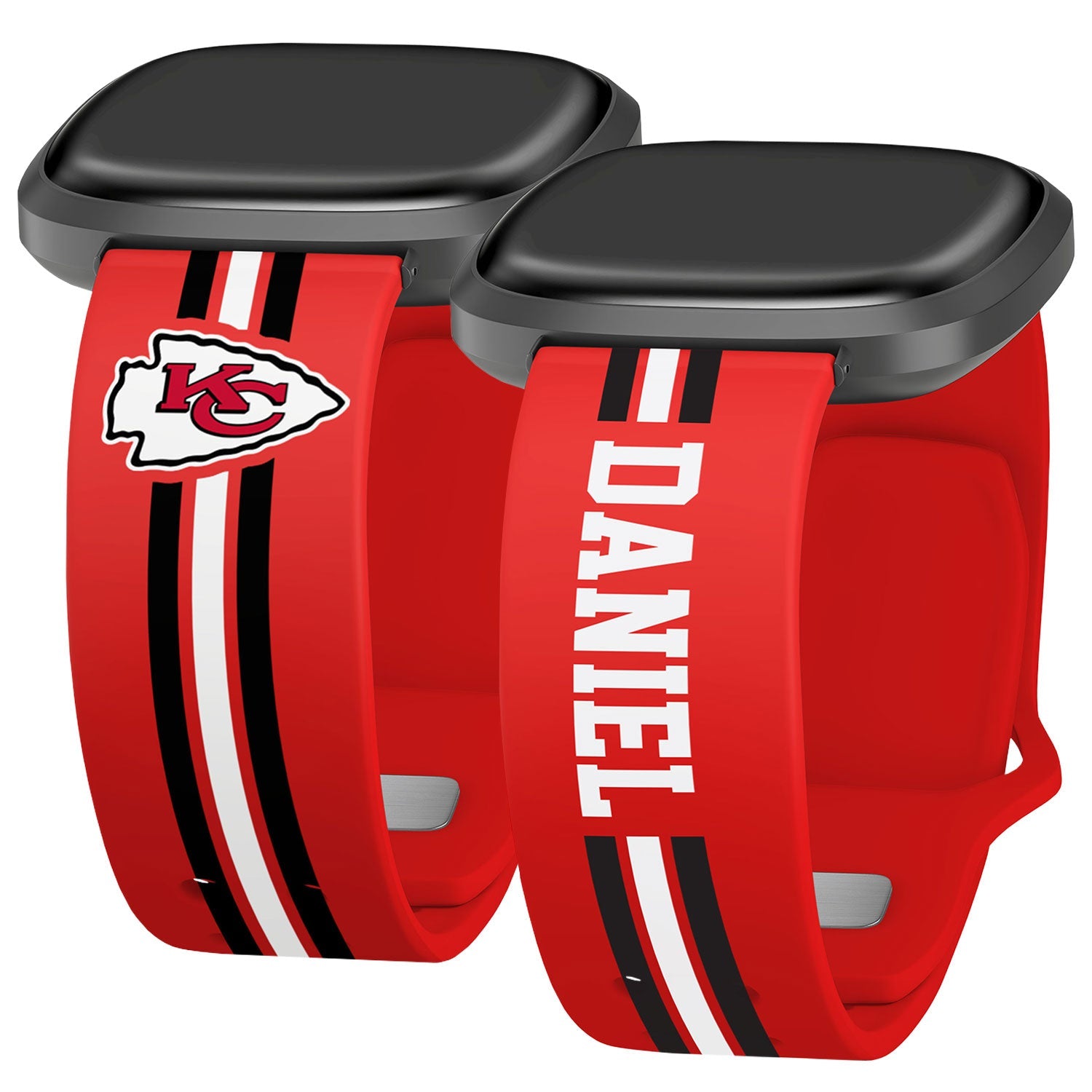 Kansas City Chiefs Custom Name HD Fitbit Versa 3 and Sense Watch Band