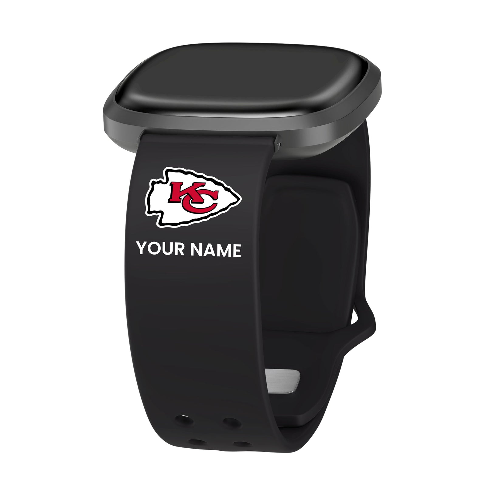 GAME TIME Kansas City Chiefs Custom Name HD FitBit Versa 3 & Sense Watch Band