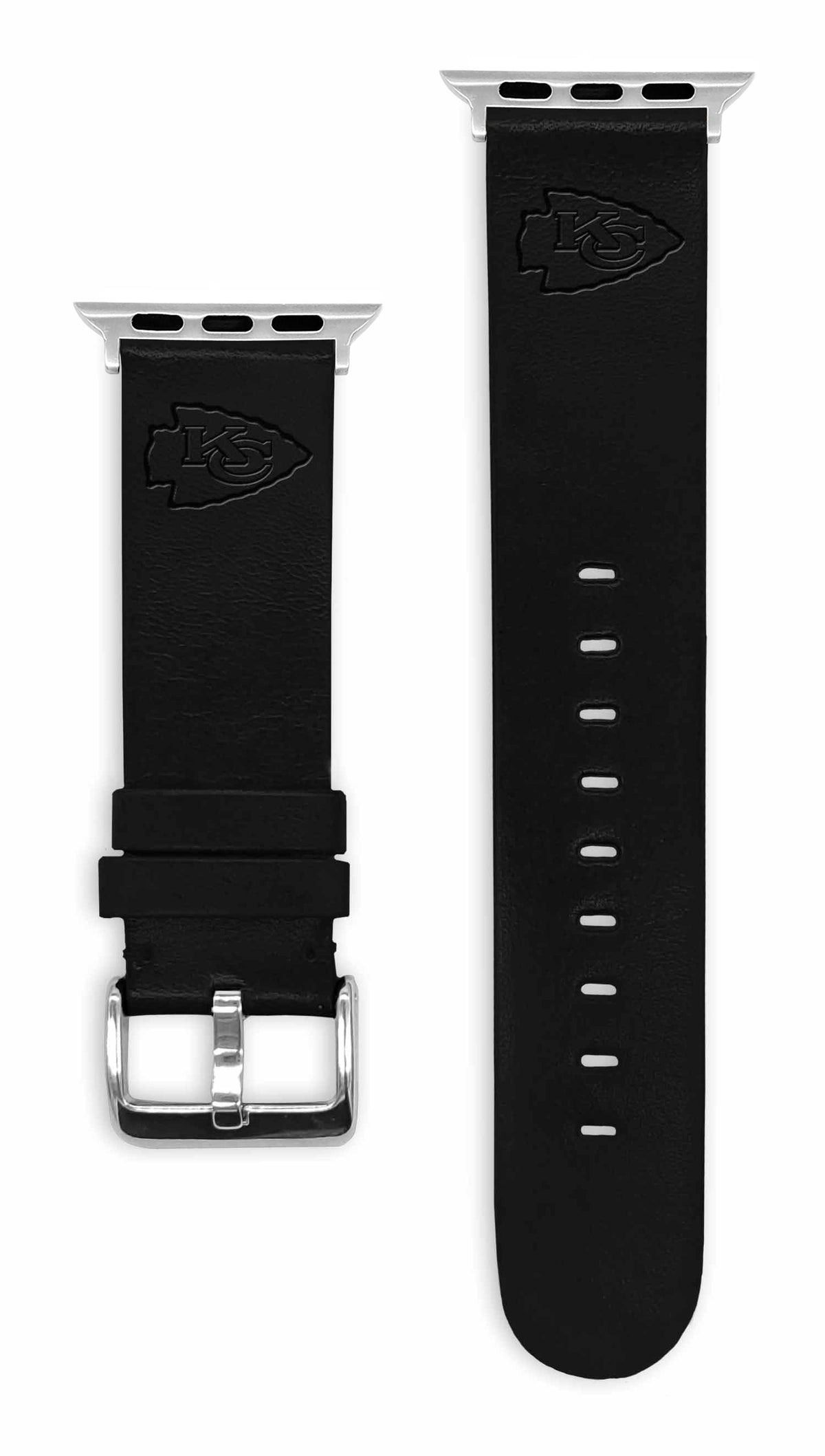 Game Time Kansas City Chiefs Apple Leather Watch Band - USA Sewn