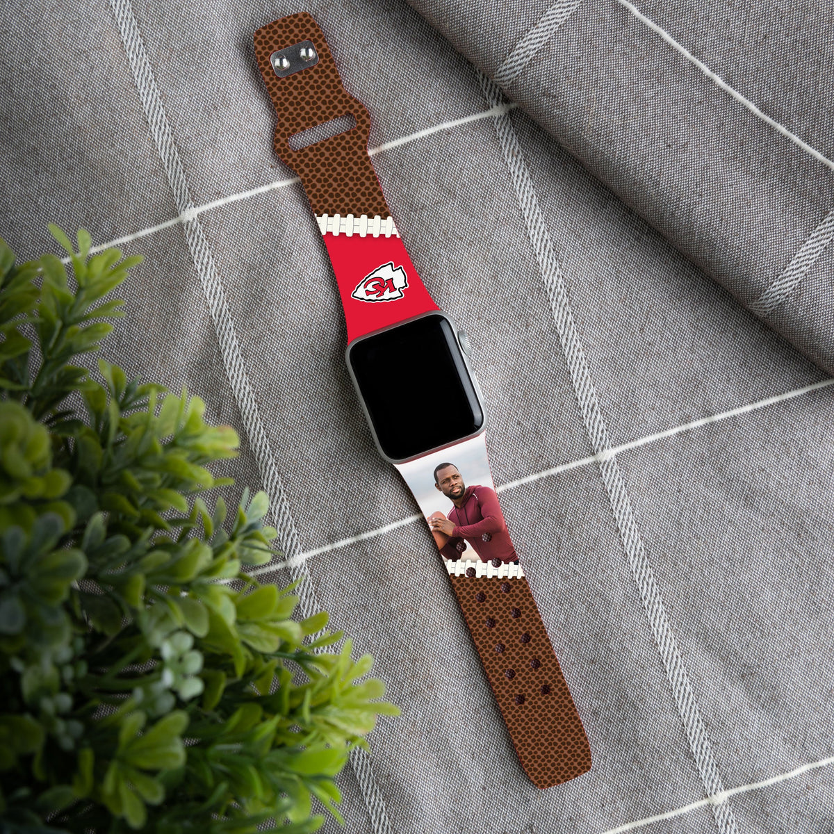 Kansas City Chiefs Custom Photo HD Apple Watch Band