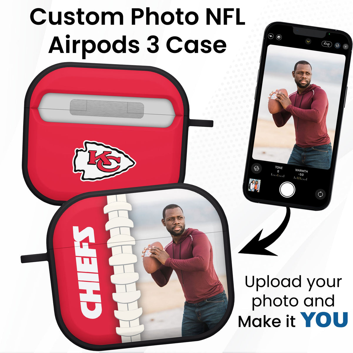 Kansas City Chiefs Custom Photo HDX Apple AirPods Gen 3 Case Cover