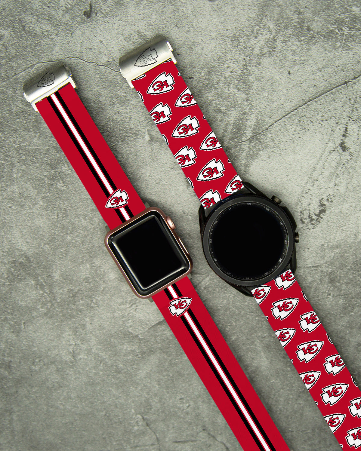 Kansas City Chiefs Full Print Quick Change Watch Band With Engraved Buckle - AffinityBands
