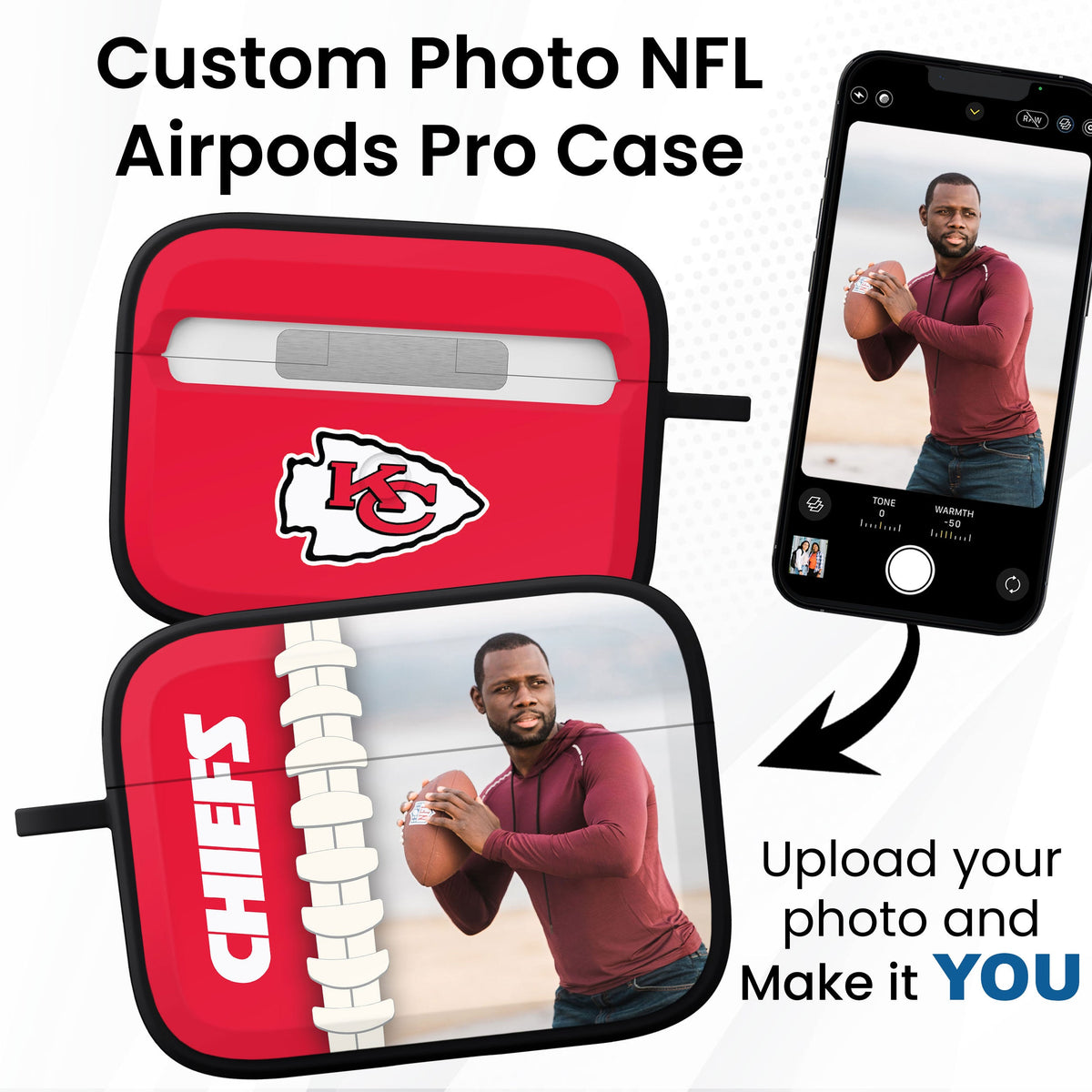 Kansas City Chiefs Custom Photo HDX Apple AirPods Pro Case Cover