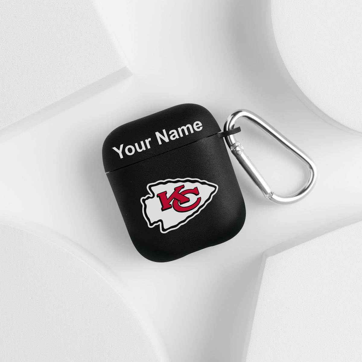 Kansas City Chiefs Custom Name HD Apple AirPods Gen 1 &amp; 2 Case Cover (Black)