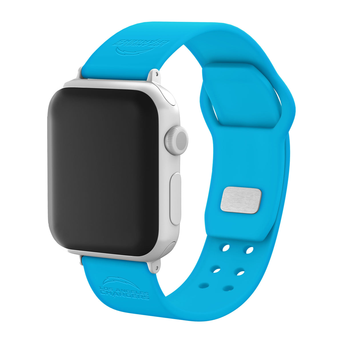 Los Angeles Chargers Engraved Silicone &#39;Slim&#39; Apple Watch Band